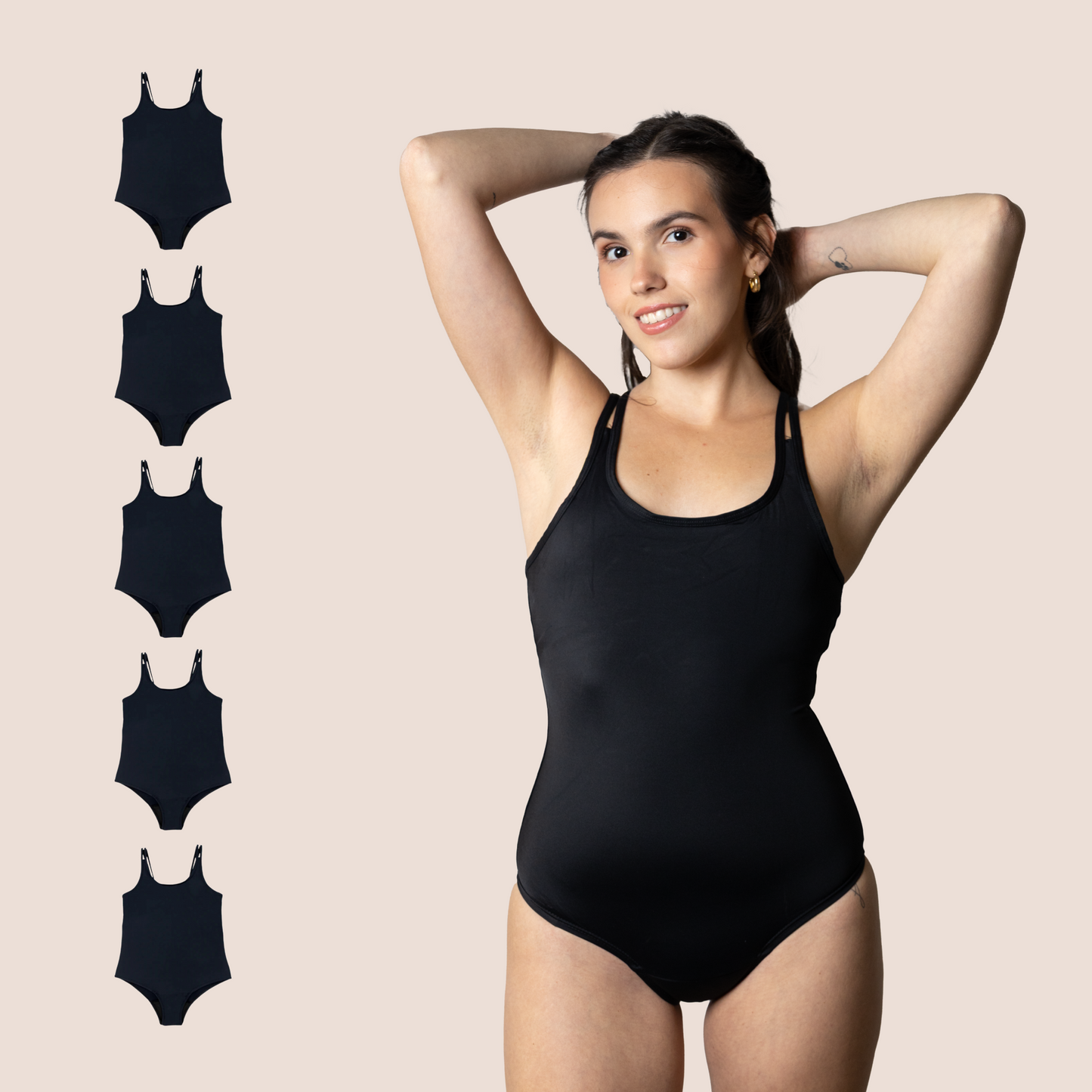 BANADOR NEGRO NINA PACK 5