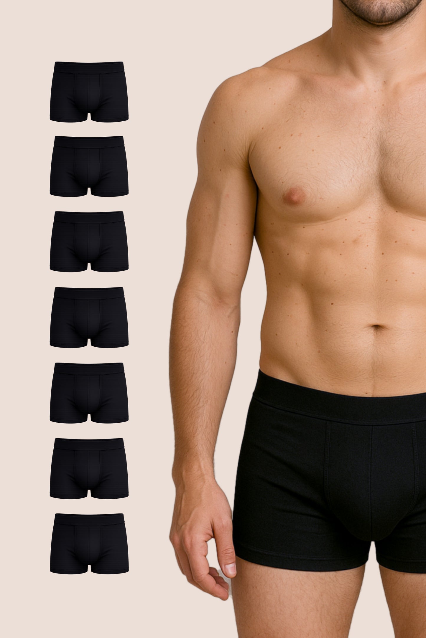 calzoncillo de incontinencia masculino negro pack 7