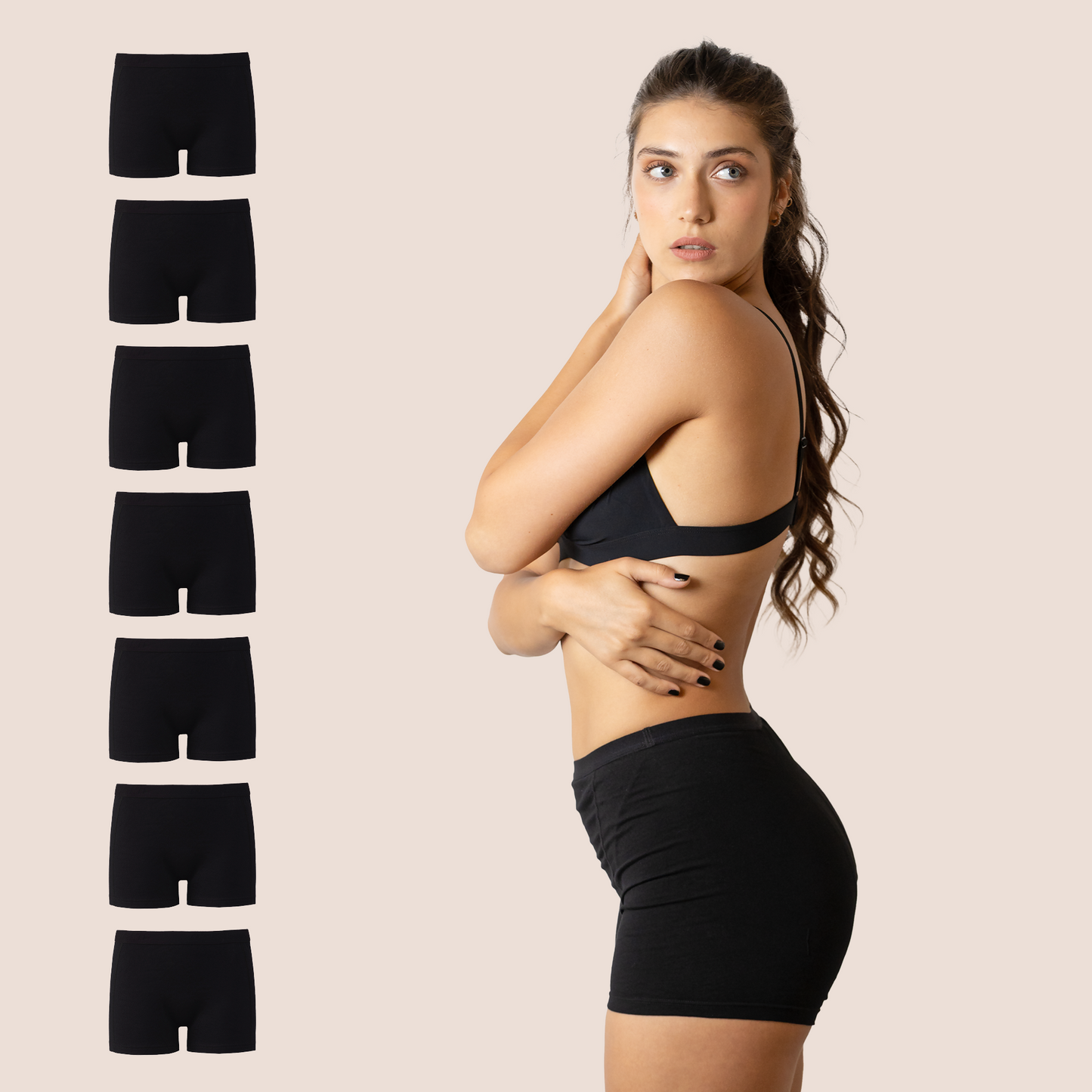 BOXER NEGRO ADULTA pack 7