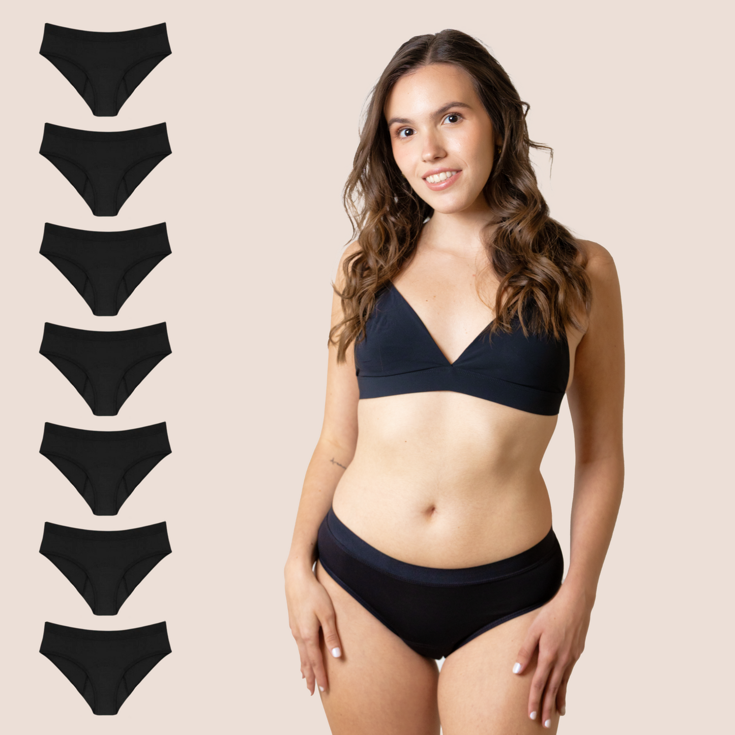 BRAGA CLASICA NEGRA NINA PACK 7