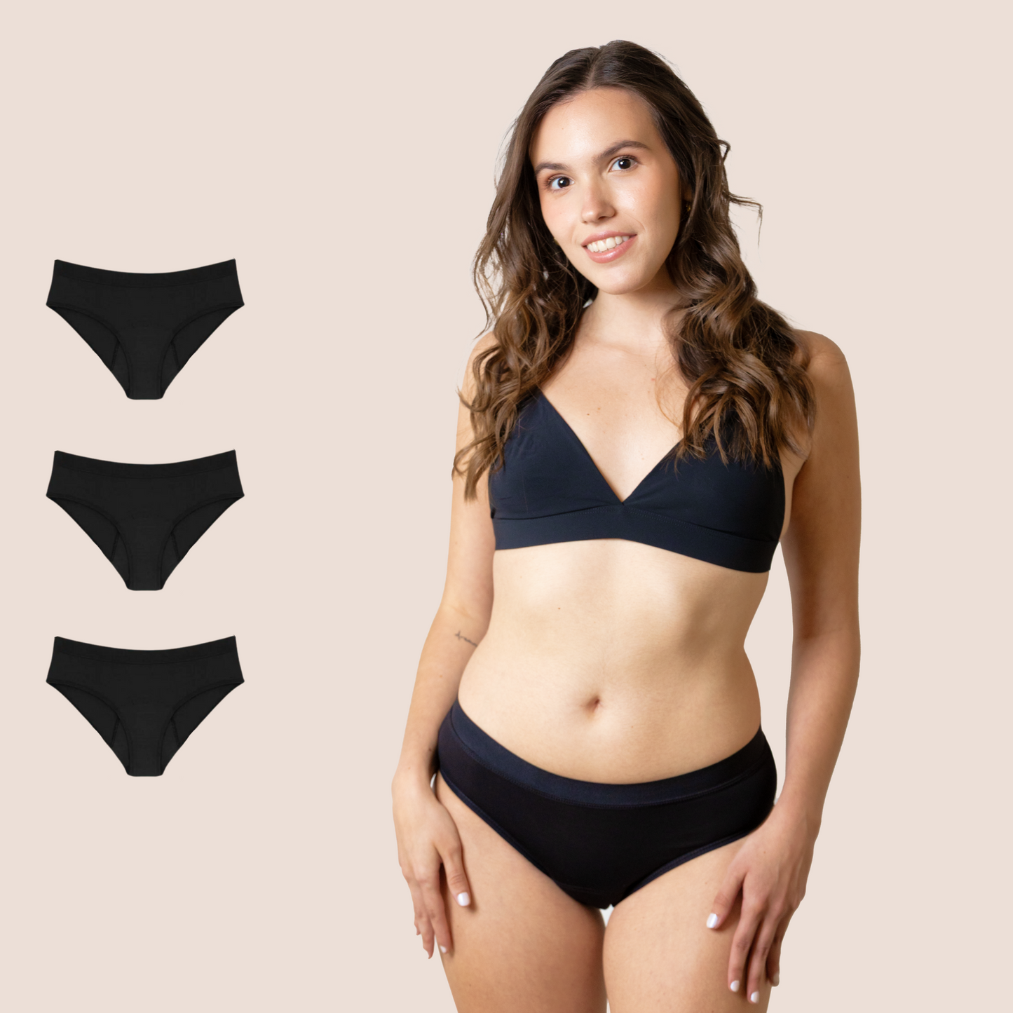 BRAGA CLASICA NEGRA NINA PACK 3