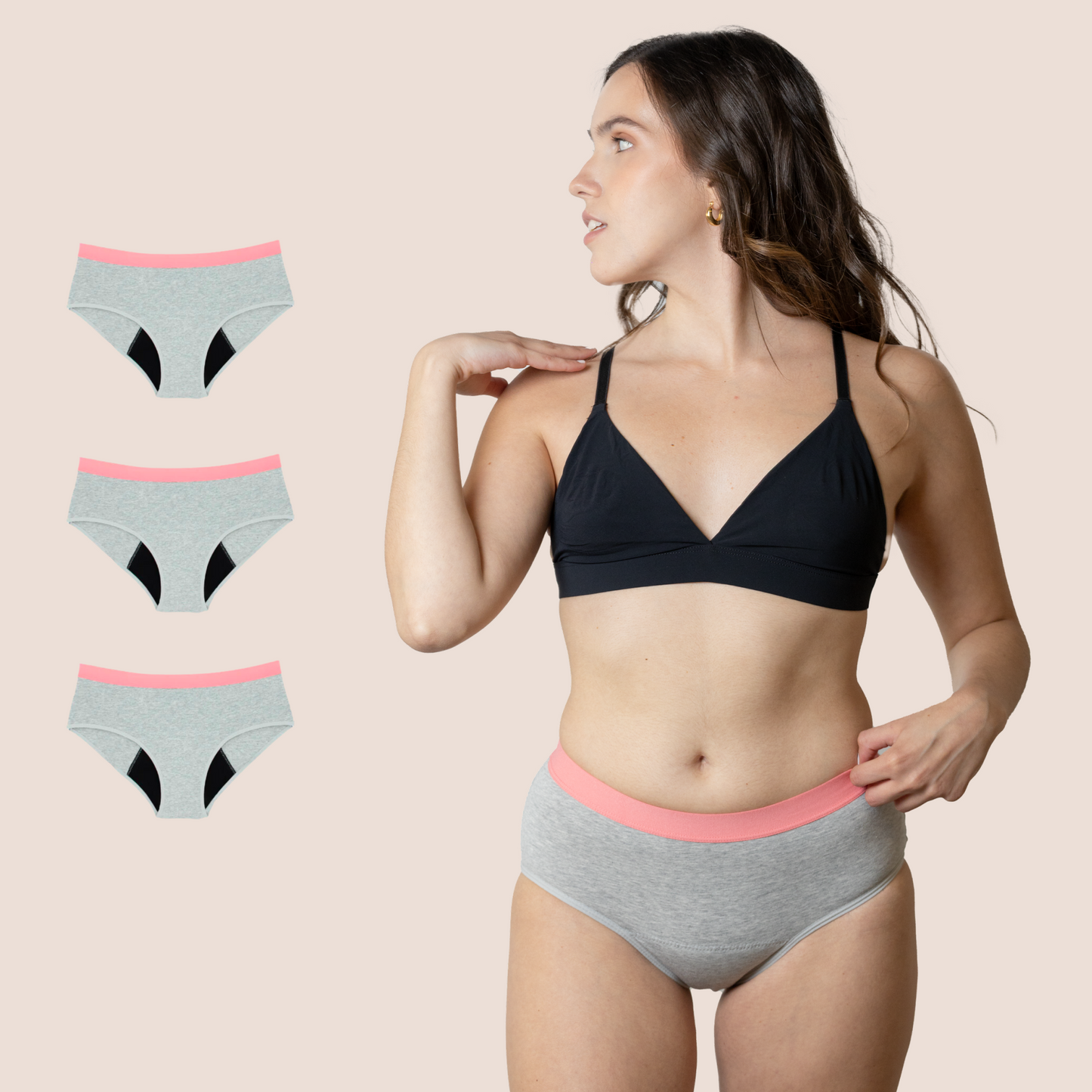 BRAGA CLASICA GRIS NINA PACK 3