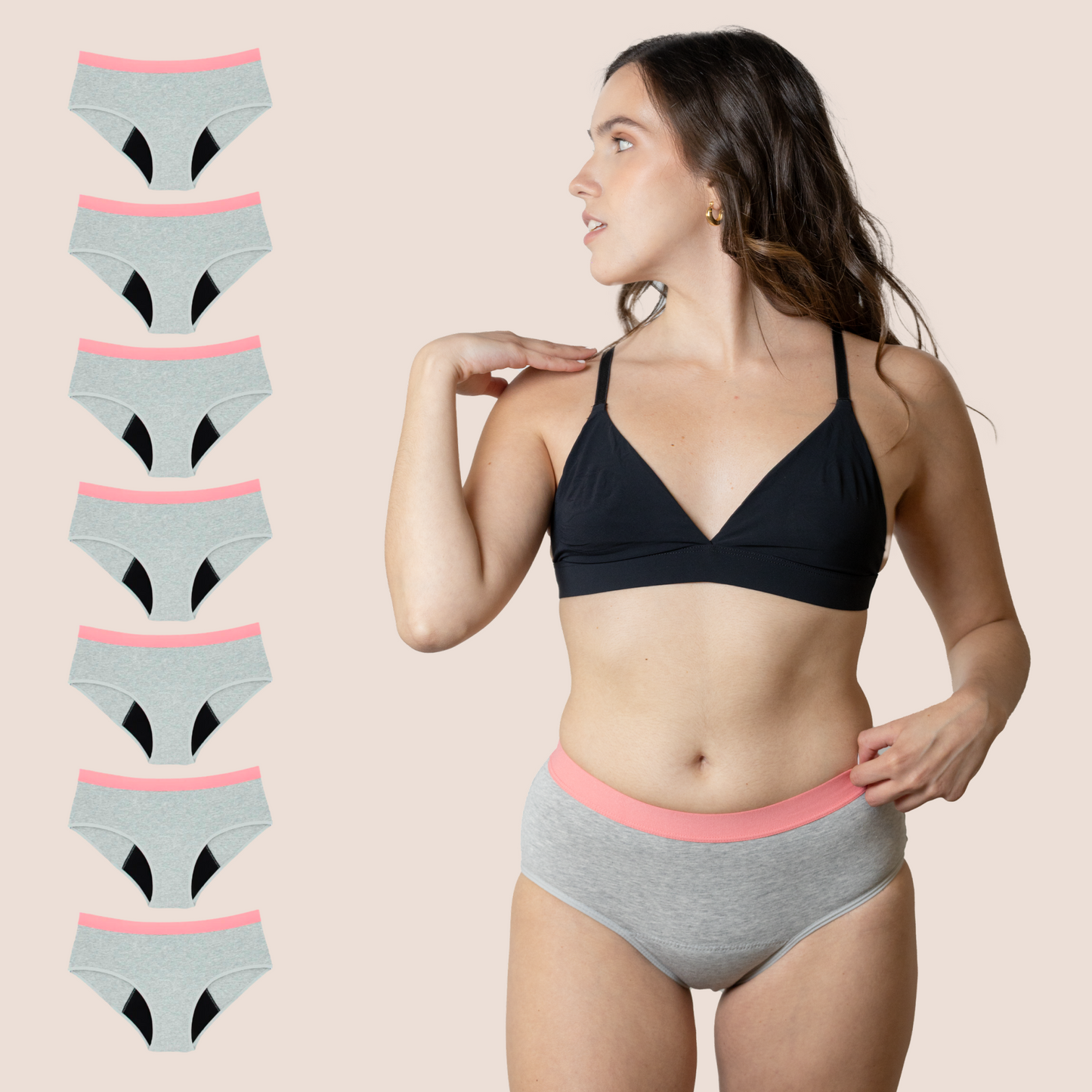 BRAGA CLASICA GRIS NINA PACK 7