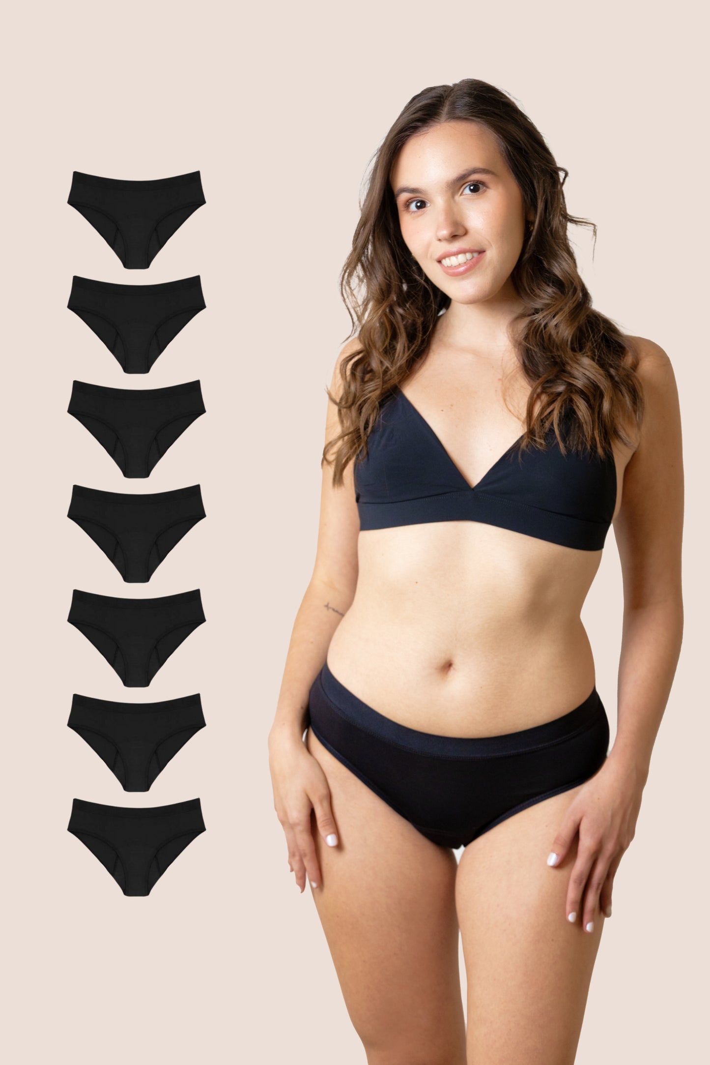 BRAGA CLASICA NEGRA NINA PACK 7