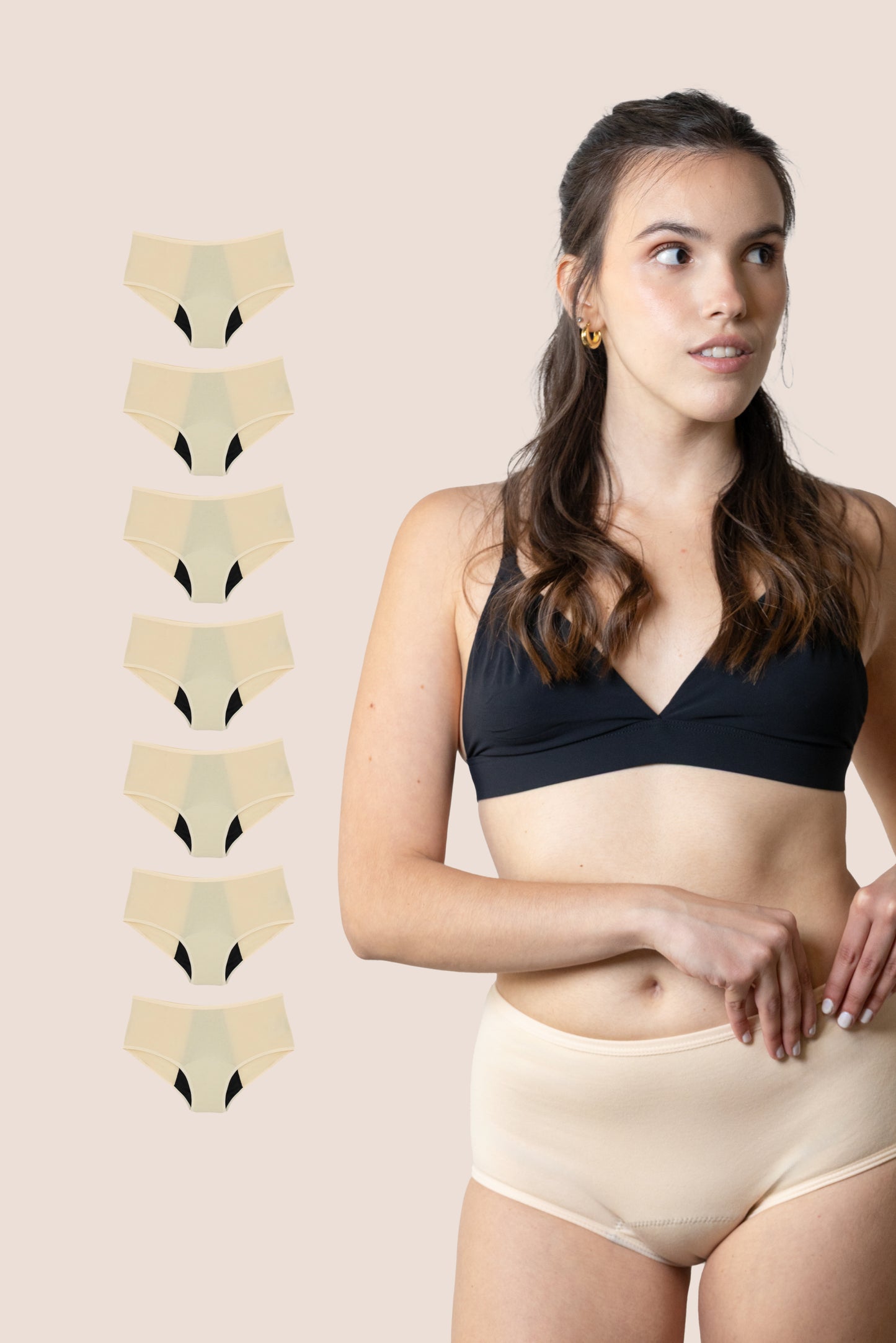 BRAGA TIRO ALTO BEIGE NINA PACK 7