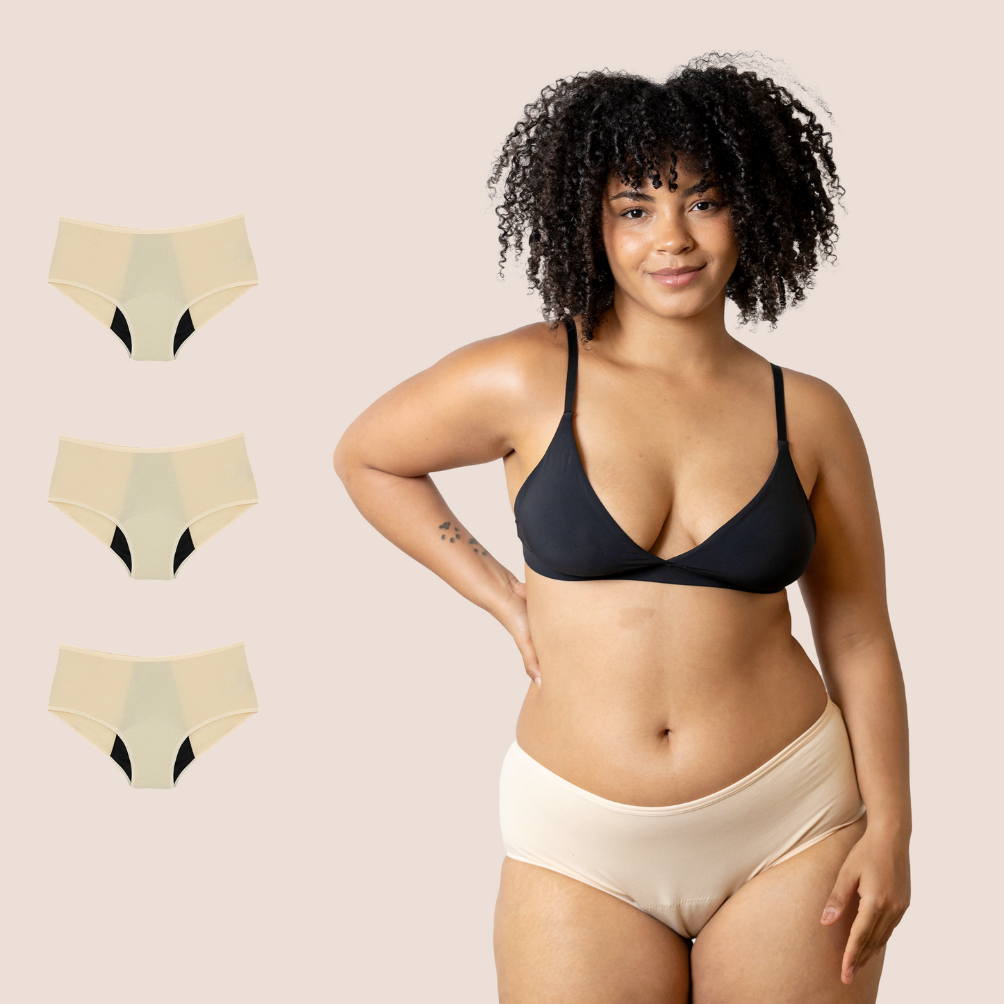 BRAGA TIRO ALTO BEIGE ADULTA PACK 3