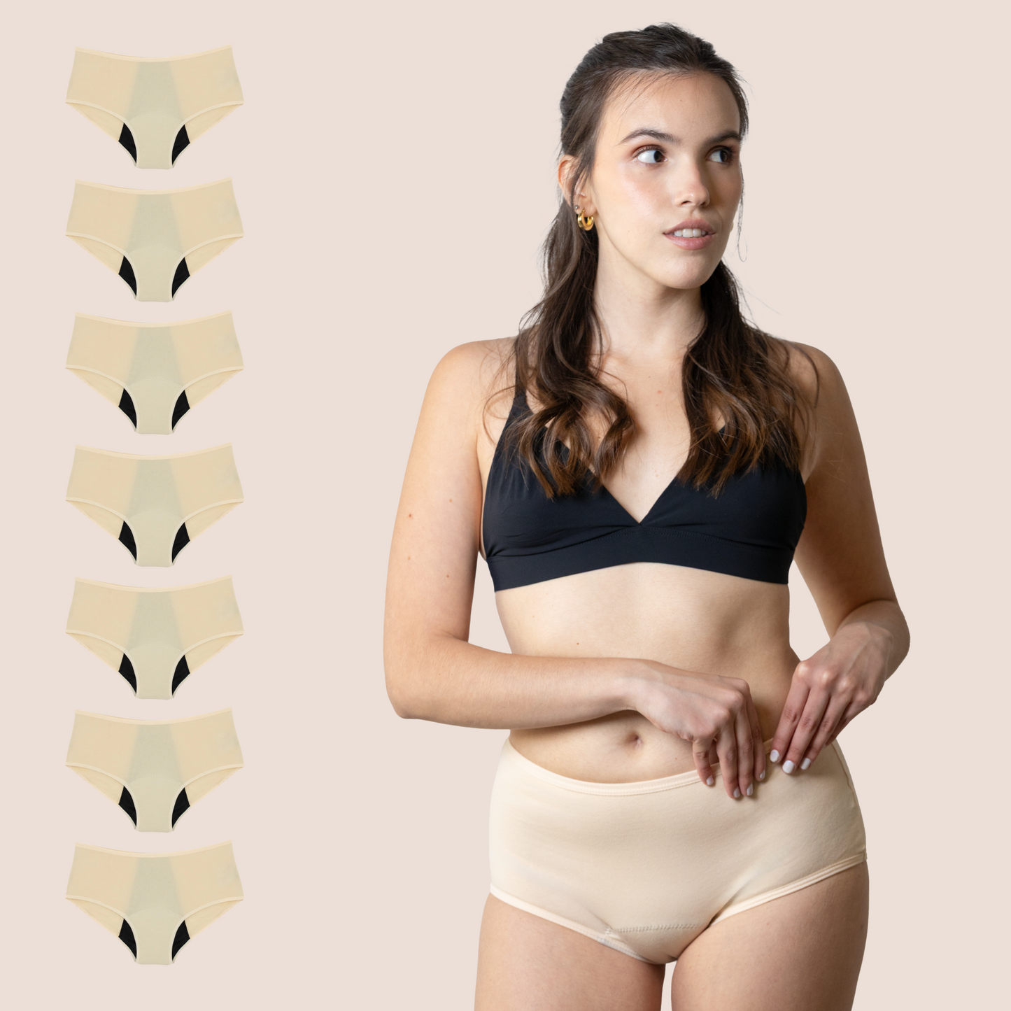 BRAGA TIRO ALTO BEIGE NINA PACK 7