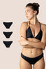 BIKINI CLASICA NEGRA ADULTA PACK 3
