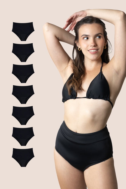 BIKINI TIRO ALTO NEGRO NINA PACK 7