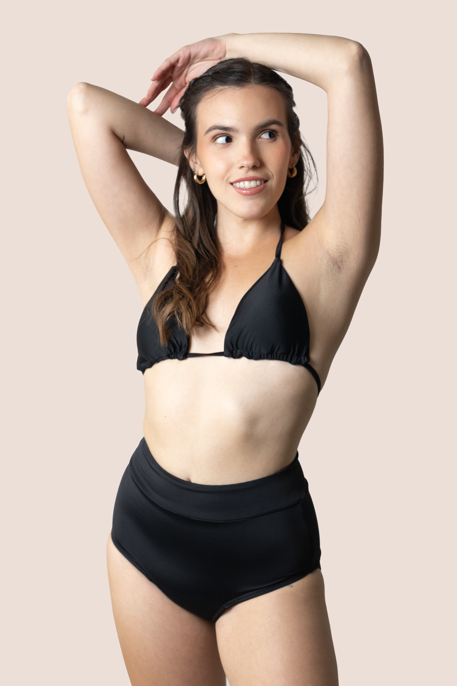 BIKINI TIRO ALTO NEGRO NINA FRENTE GENERAL