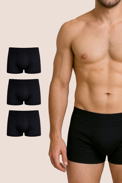 calzoncillo de incontinencia masculino negro pack 3