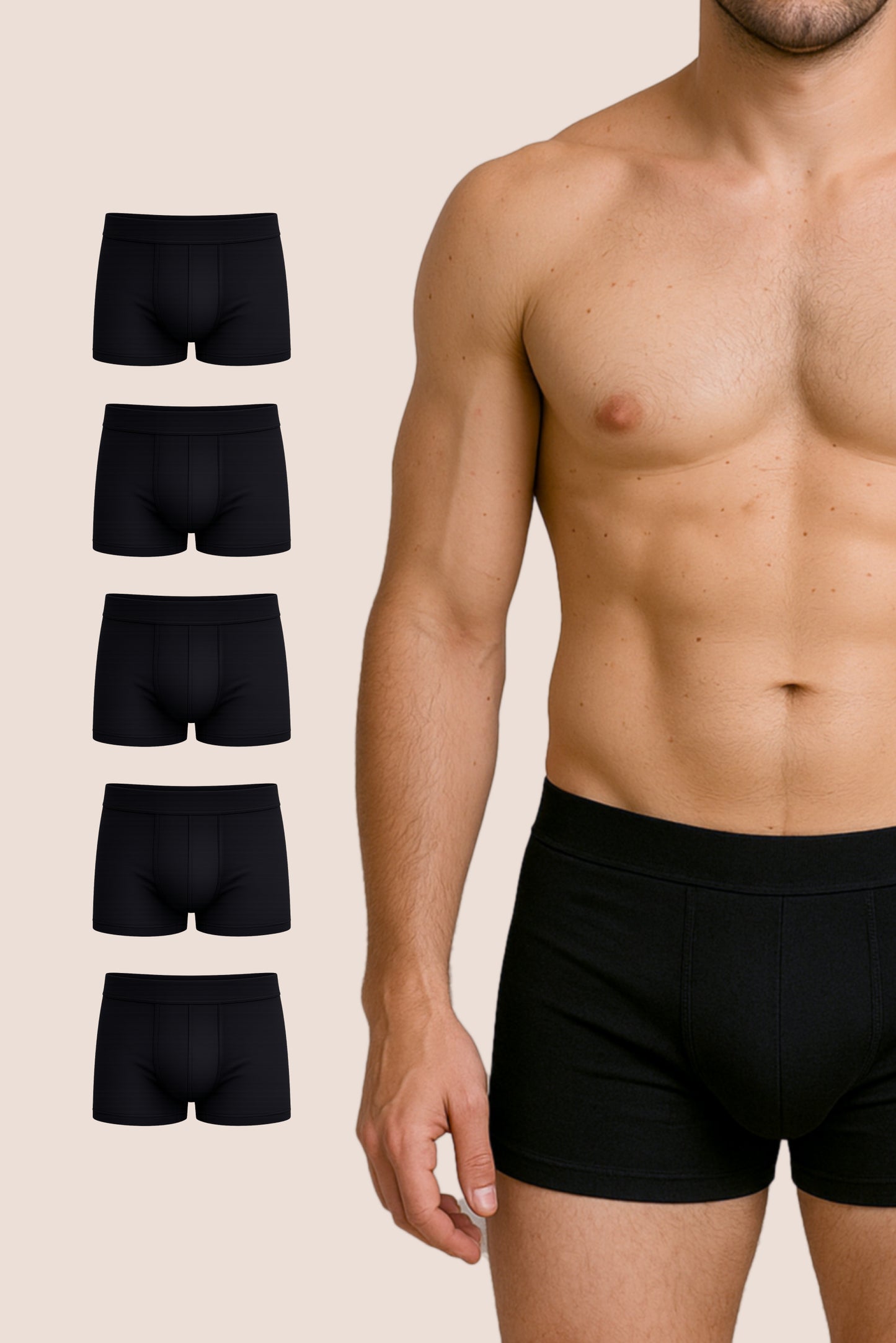 calzoncillo de incontinencia masculino negro pack 5