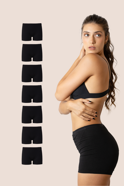BOXER NEGRO ADULTA pack 7