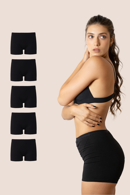 BOXER NEGRO ADULTA pack 5