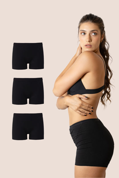BOXER NEGRO ADULTA pack 3