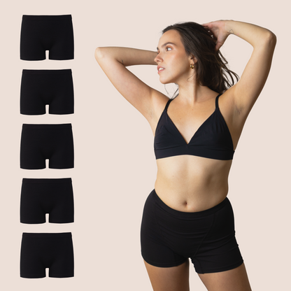 BOXER NEGRO NINA PACK 5