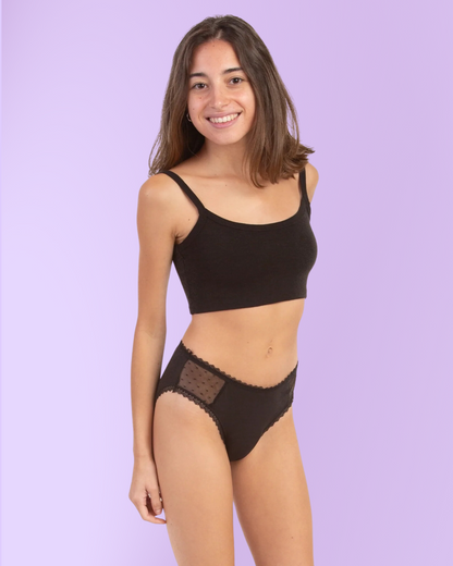 bragas menstruales para niñas transparencia negro general