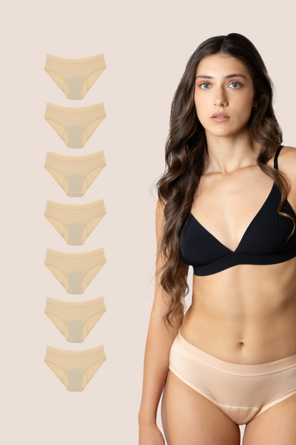 BRAGA CLASICA BEIGE ADULTA PACK 7