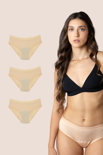 BRAGA CLASICA BEIGE ADULTA PACK 3