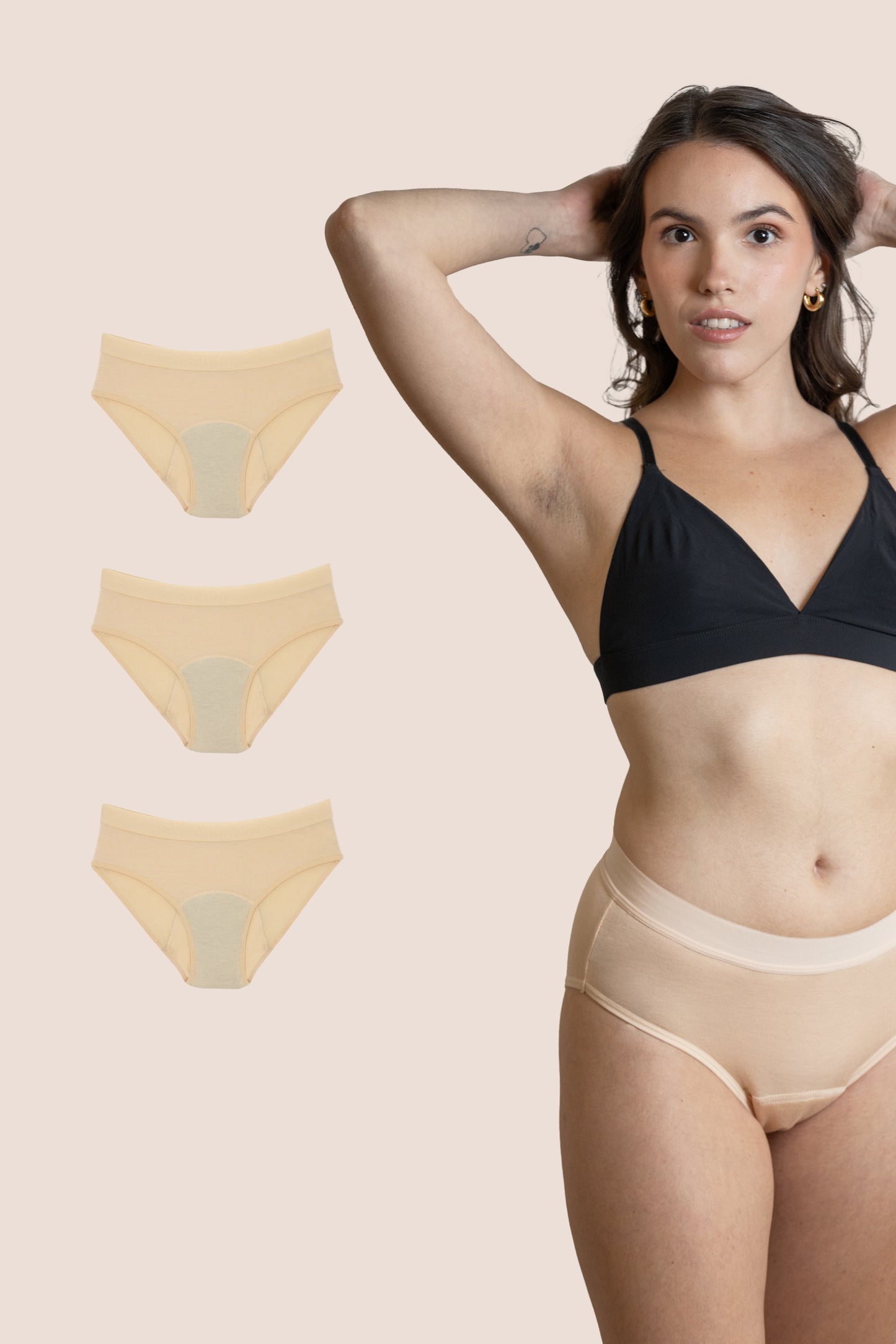 BRAGA CLASICA BEIGE NINA PACK 3