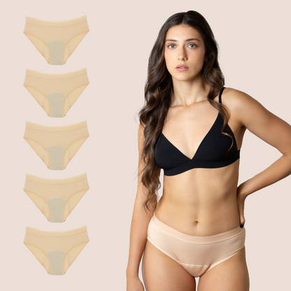 BRAGA CLASICA BEIGE ADULTA PACK 5