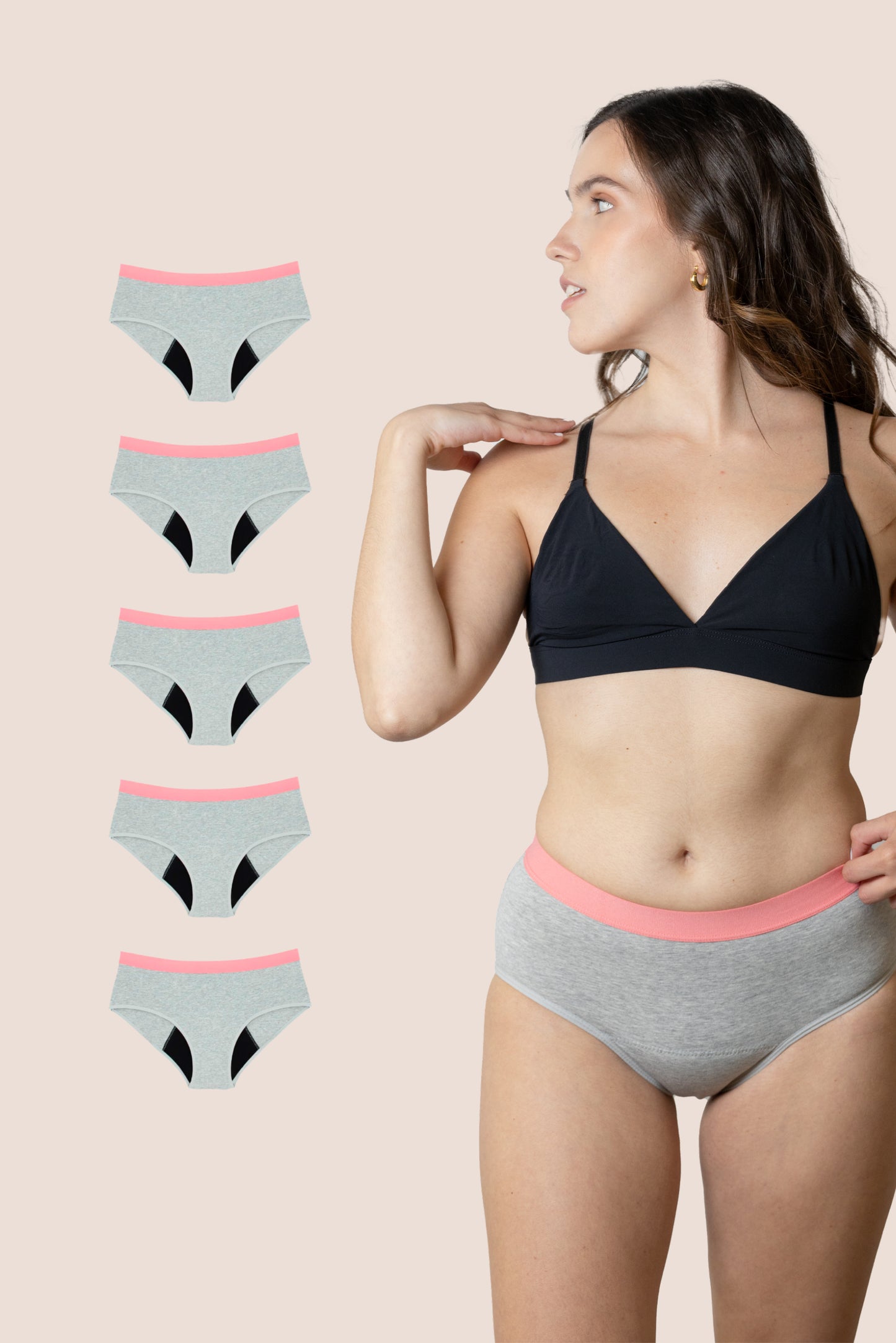 BRAGA CLASICA GRIS NINA PACK 5