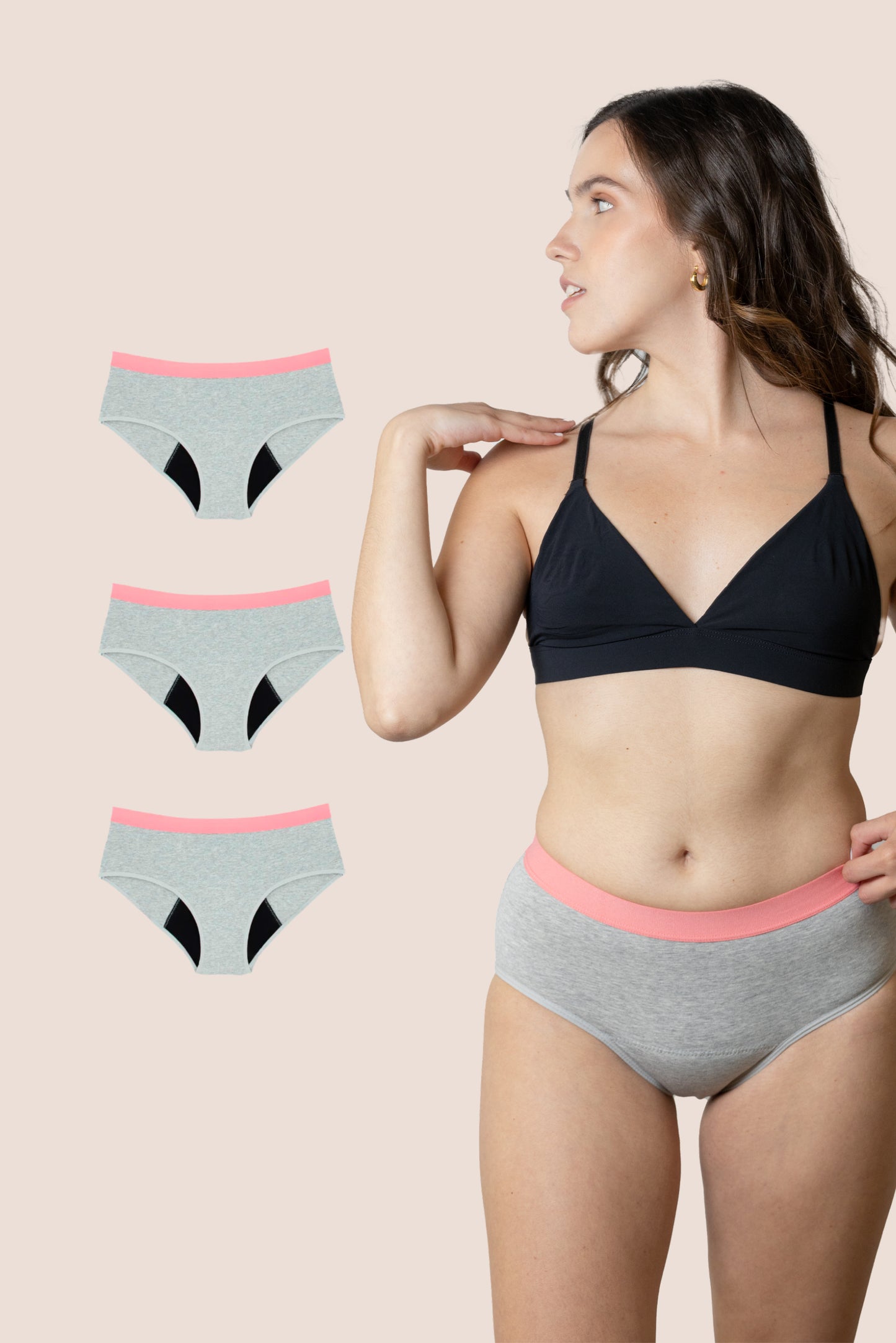 BRAGA CLASICA GRIS NINA PACK 3