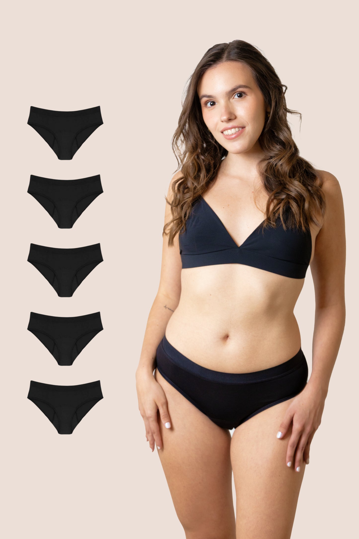 BRAGA CLASICA NEGRA NINA PACK 5