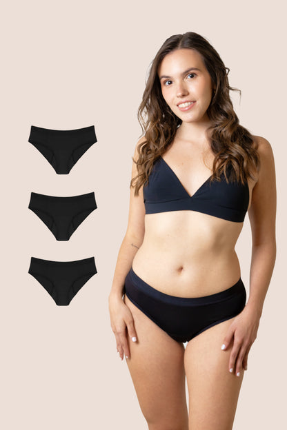 BRAGA CLASICA NEGRA NINA PACK 3