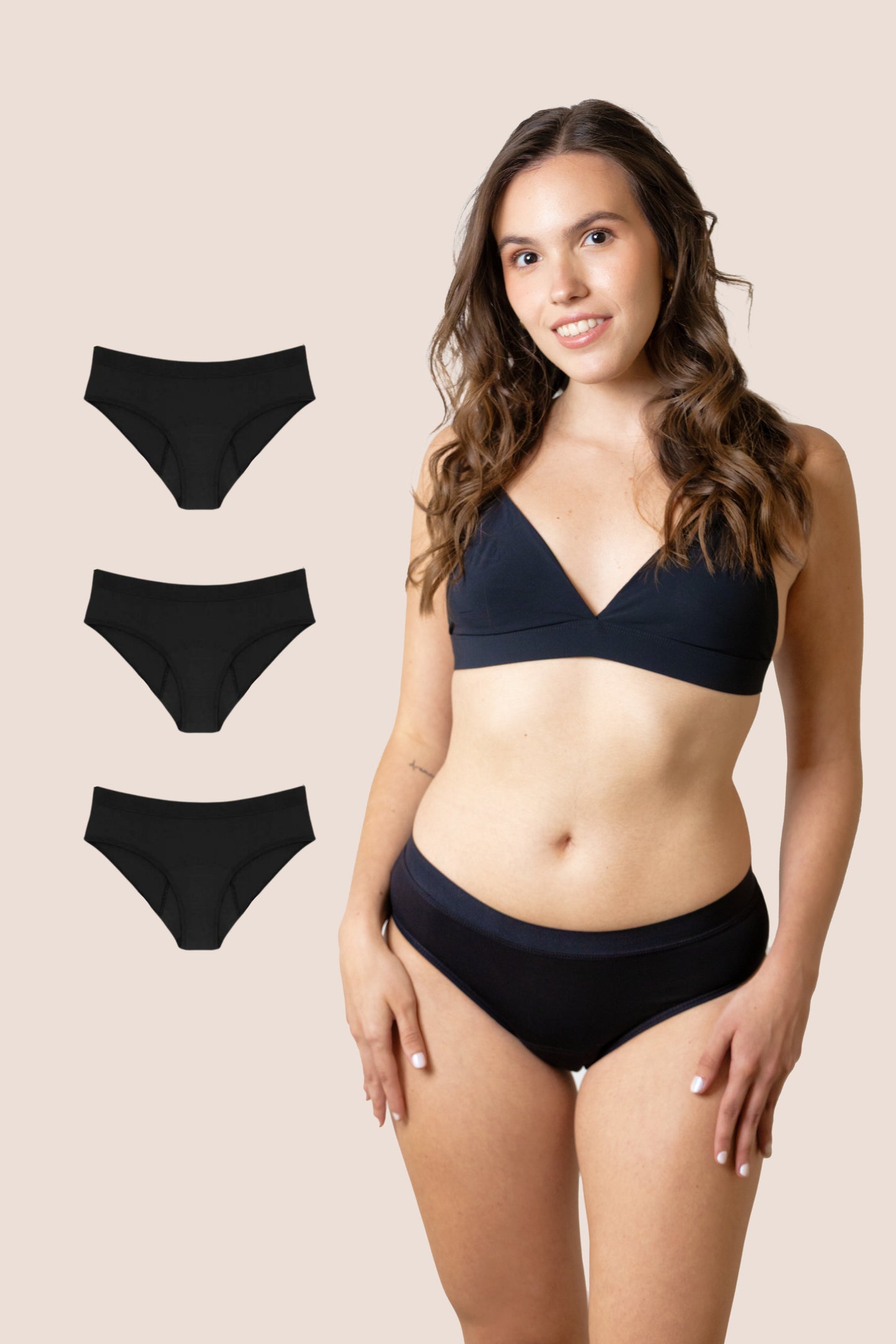BRAGA CLASICA NEGRA NINA PACK 3