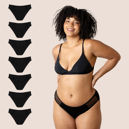 BRAGA CON TRANSPARENCIA NEGRA ADULTA PACK 7