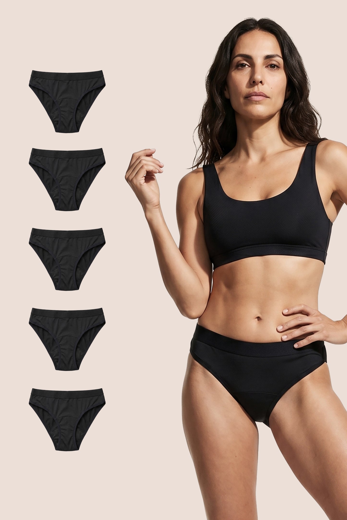 BRAGA MENSTRUAL MUJER SPORT PACK 5 GENERAL