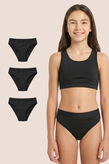 BRAGA MENSTRUAL NIÑA SPORT PACK 3 GENERAL