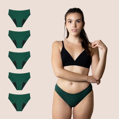 BRAGA SIN COSTURAS VERDE NINA pack 5