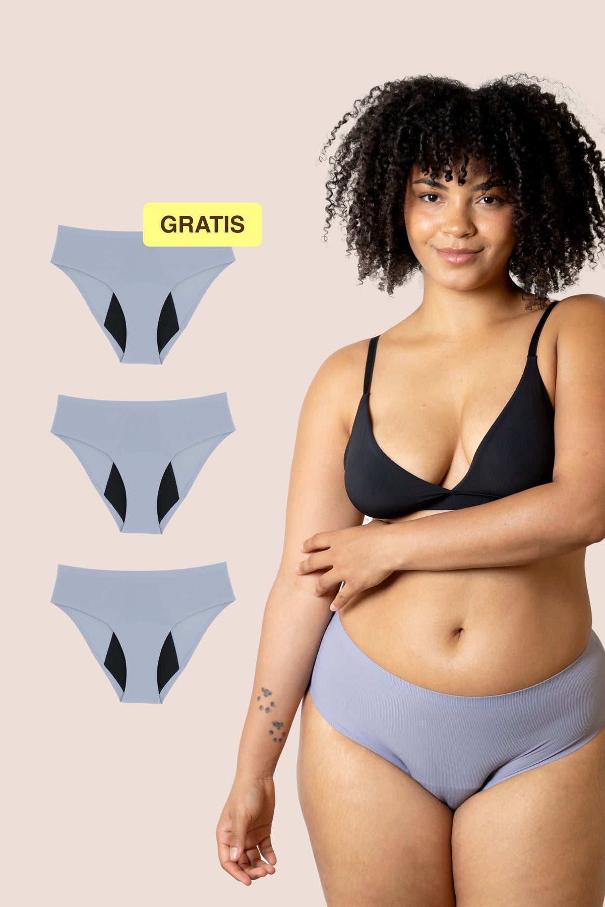 Bragas Menstruales | Sin Costuras Tiro Alto | Lavanda
