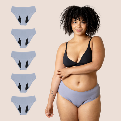 BRAGA TIRO ALTO SIN COSTURAS LAVANDA ADULTA Pack 5