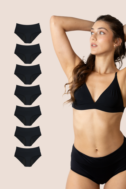 BRAGA TRANSPIRABLE NEGRA ADULTA PACK 7