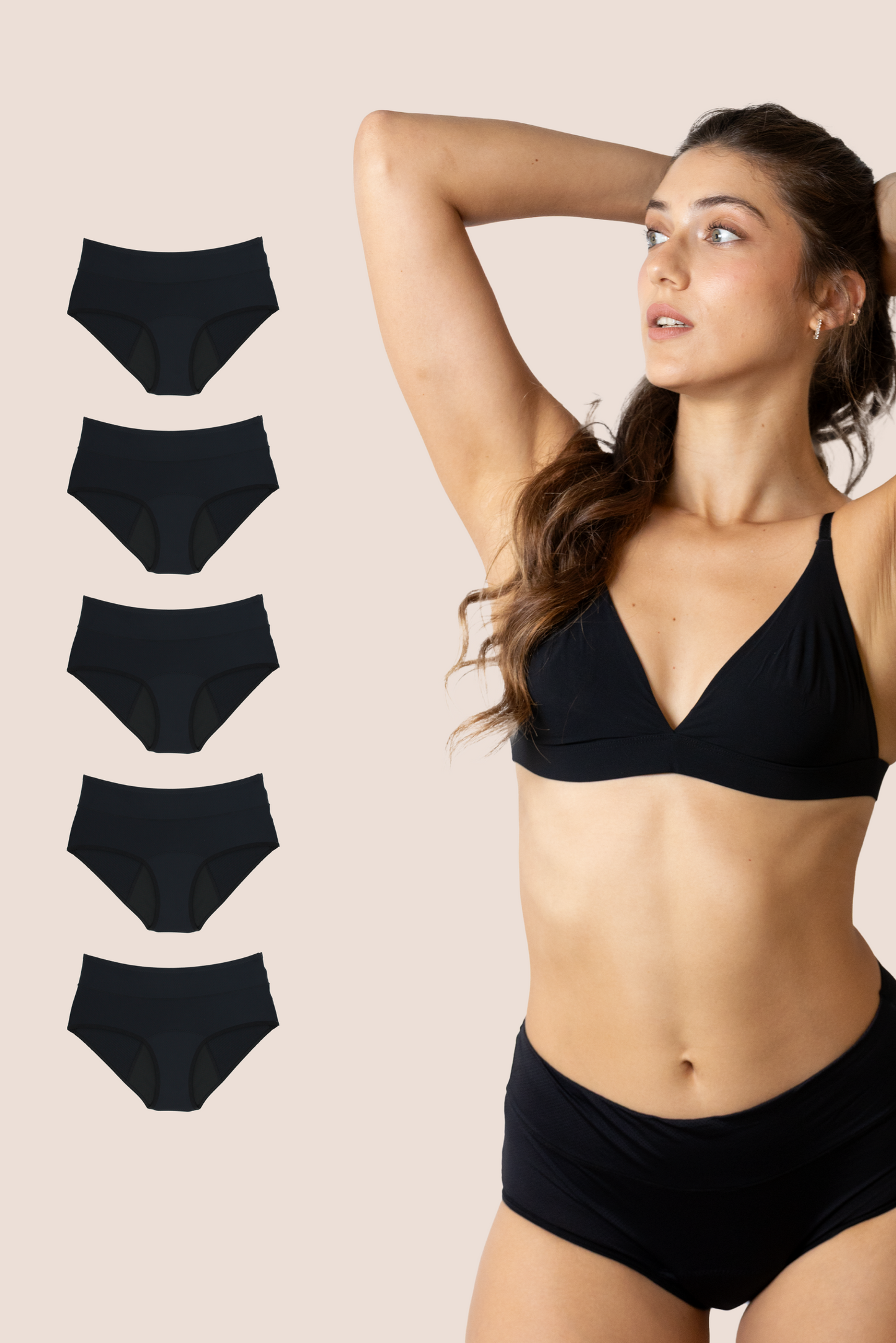 BRAGA TRANSPIRABLE NEGRA ADULTA PACK 5