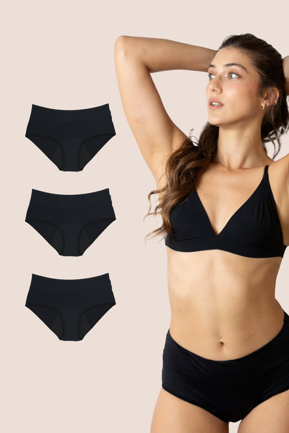 BRAGA TRANSPIRABLE NEGRA ADULTA PACK 3