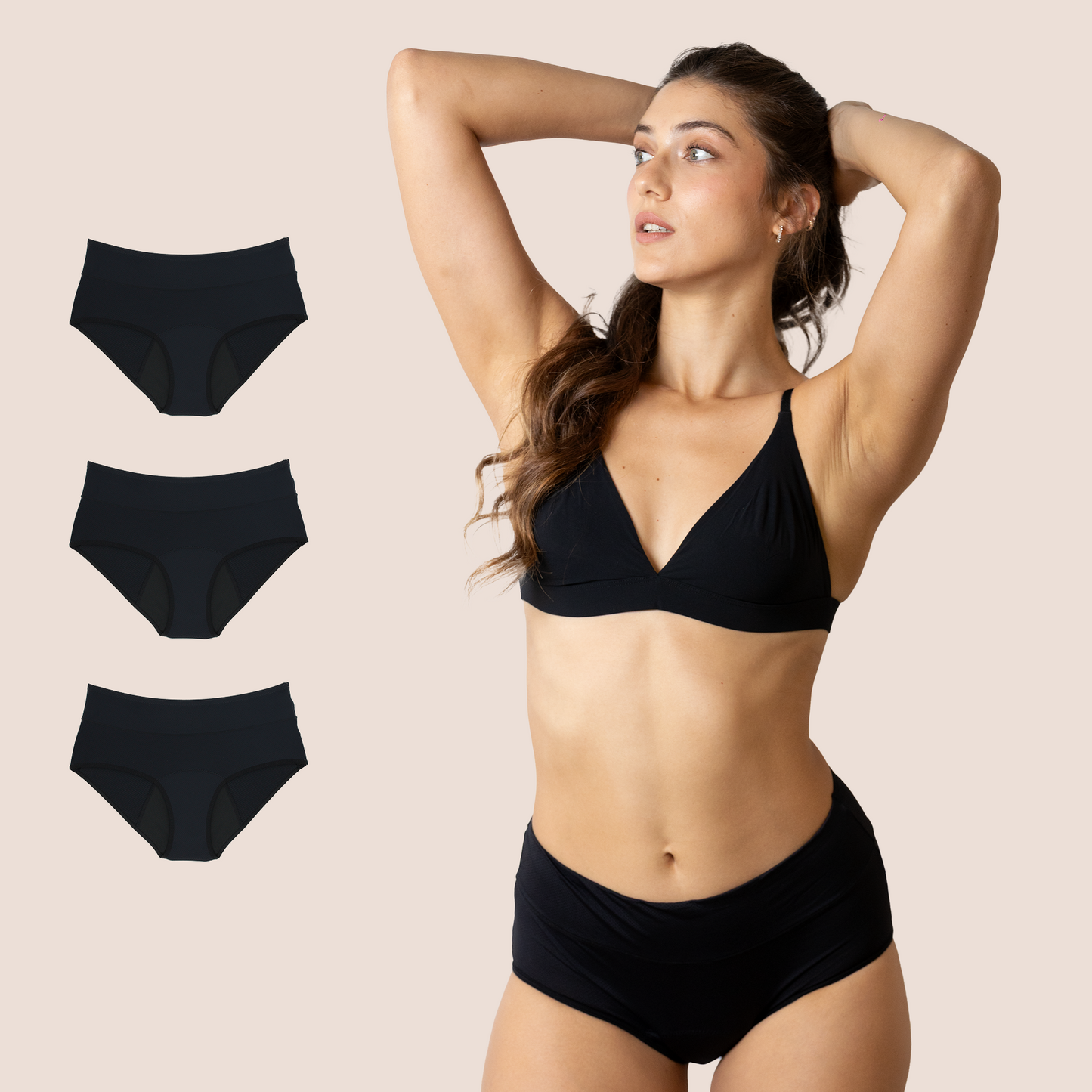 BRAGA TRANSPIRABLE NEGRA ADULTA PACK 3