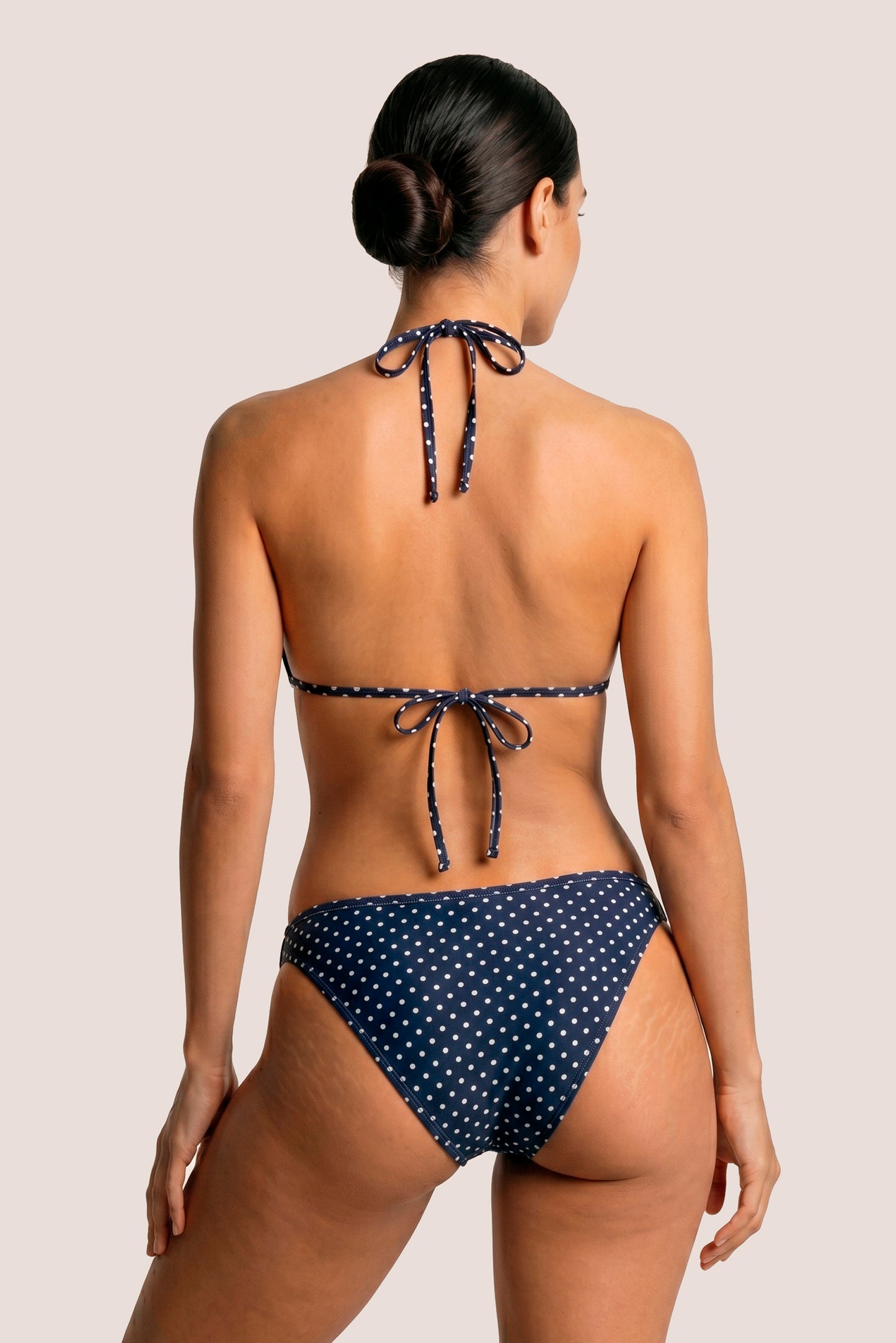 Bikini Menstrual Mujer Blue polka dot Detras Clasico General