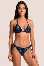 Bikini Menstrual | Brasileño con Nudo | Blue polka dot