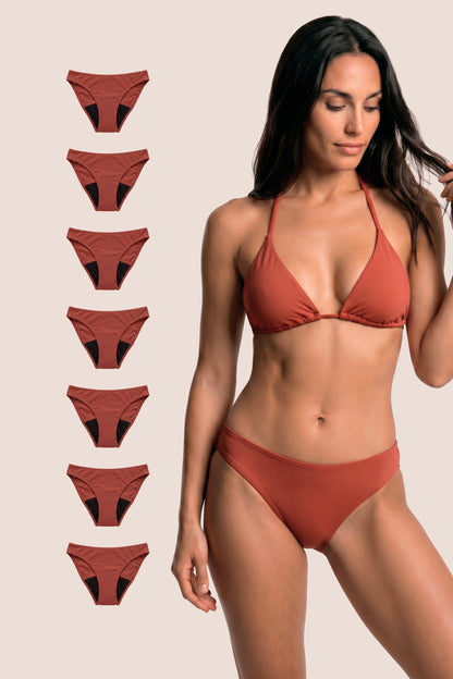 Bikini Menstrual Mujer Coral Clasica Pack 7 General