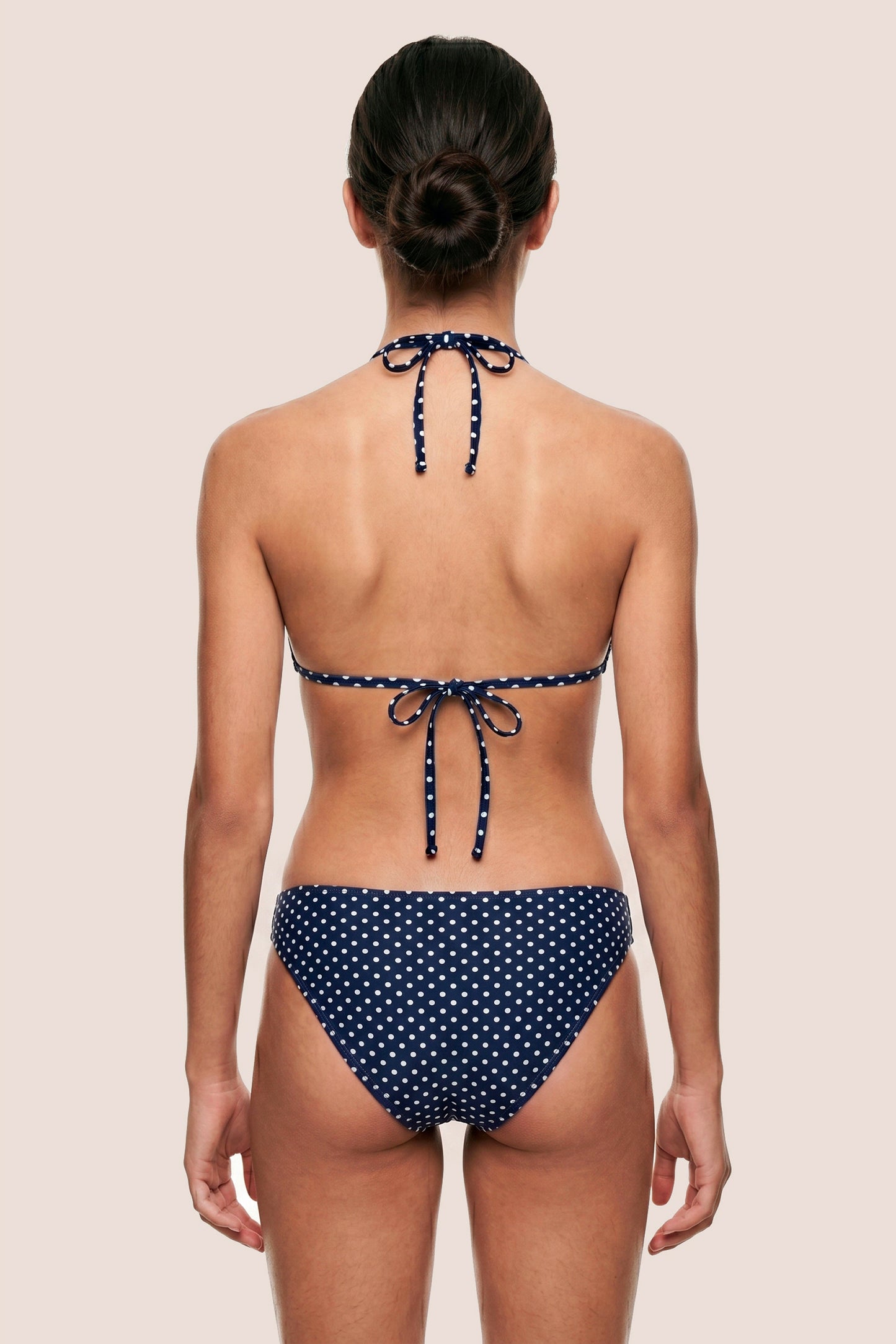 Bikini Menstrual Niña Blue polka dot Detras Clasico General