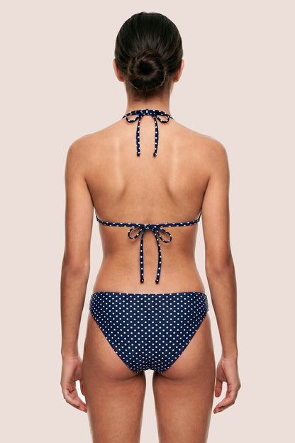 Bikini Menstrual Niña Blue polka dot Detras Clasico General