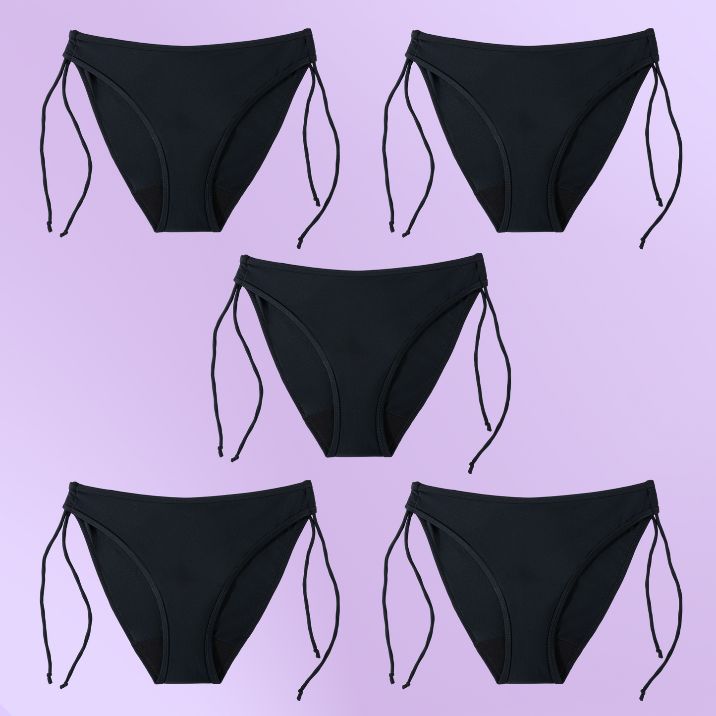 Bikini menstrual brasileño niñas pack 5