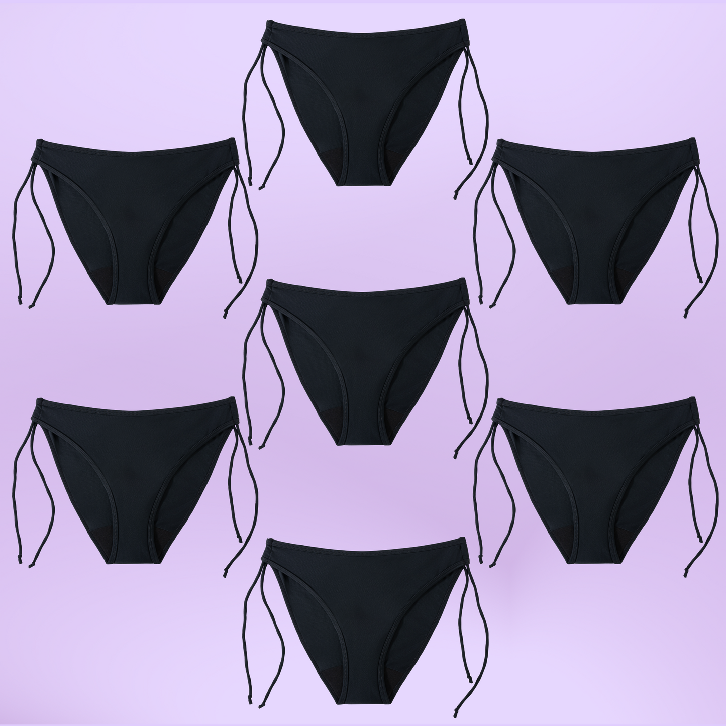 Bikini menstrual brasileño niñas pack 7