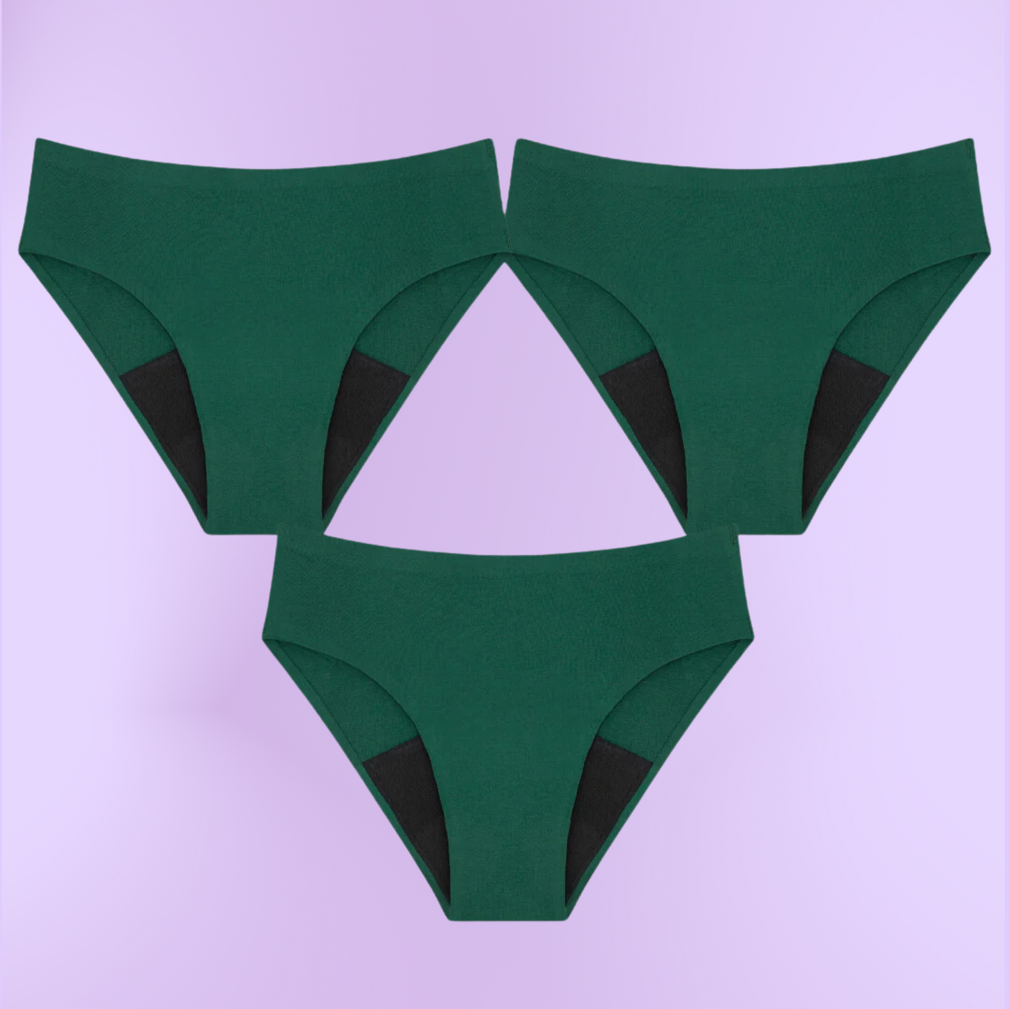 Bragas Menstruales Sin Costuras | Verde