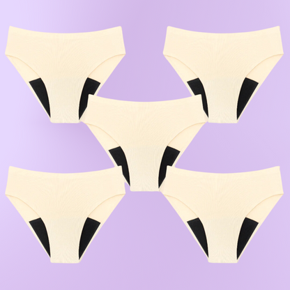 Bragas Menstruales Sin Costuras | Beige