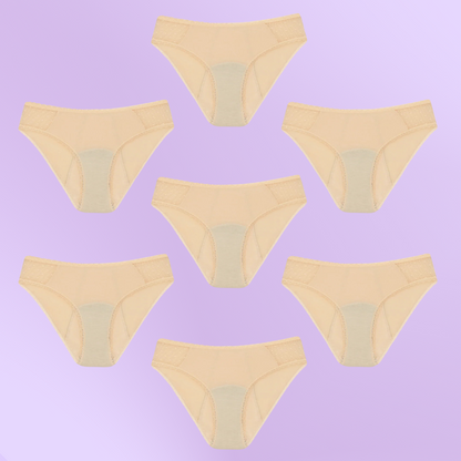 Bragas Menstruales con Transparencia | Beige